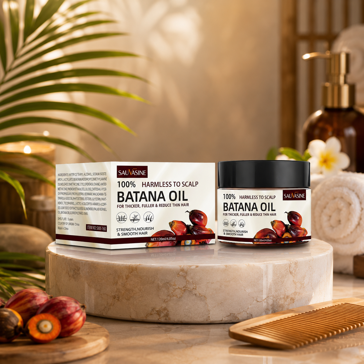 Aceite de Batana 100 % Puro y Natural | Nutrición, Reparación e Hidratación para Todo Tipo de Cabello